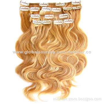 24-inch best quality Peruvian Virgin Clip In Hair